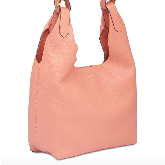 DKNY WES HOBO Coral Tote Handbag  Pebbled Leather - Picture 2 of 10